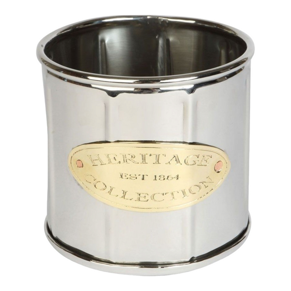 Silver Polished Heritage Collection Single Bottle Wine Holder