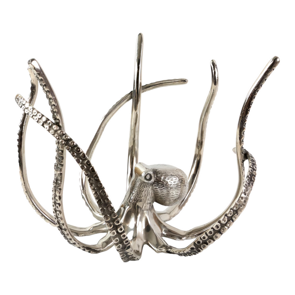 Silver Plated Octopus Champagne & Wine Ice Cooler Glass Bowl
