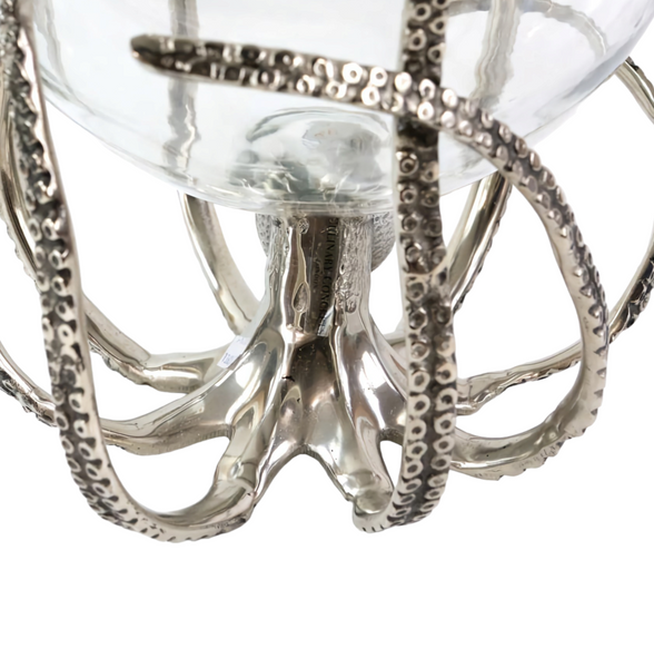 Silver Plated Octopus Champagne & Wine Ice Cooler Glass Bowl