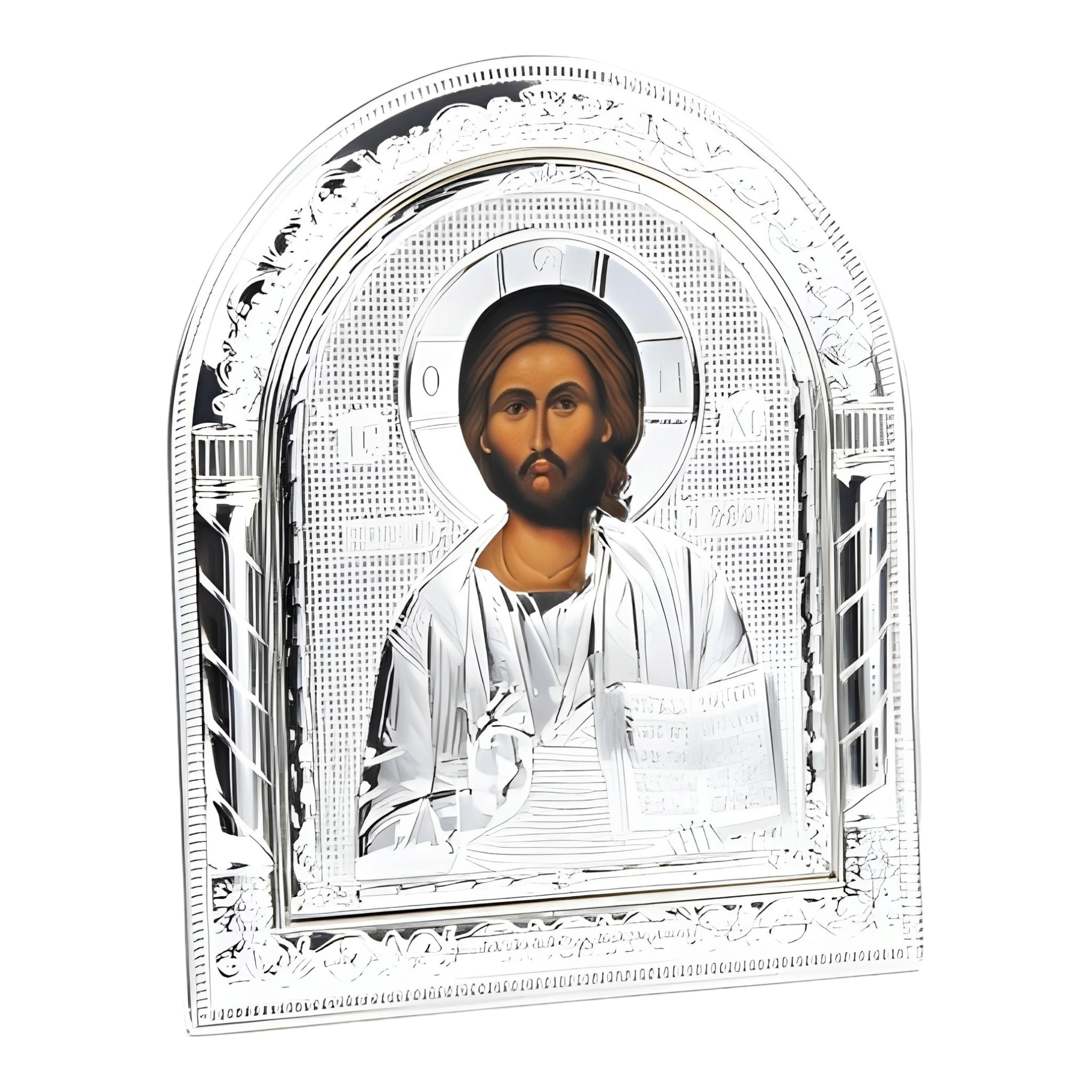 Orthodox Silver Plated Jesus Christ Icon Plaque