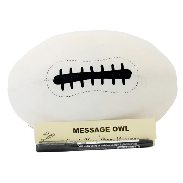 White & Black Message Signature Football & Pen