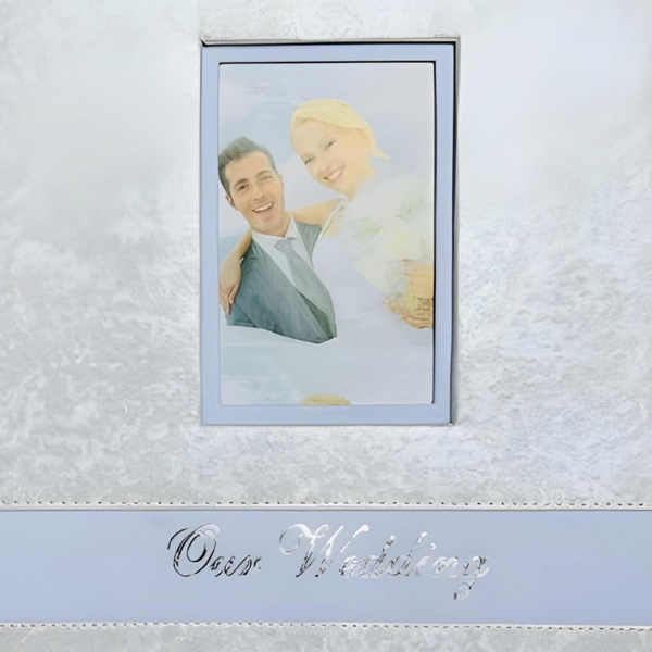 Large White Our Wedding Leather Cover Photo Album In Gift Box