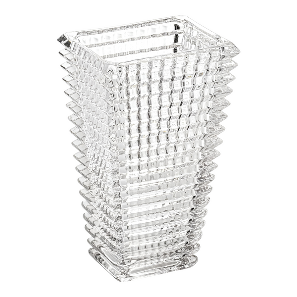 Deluxe Asscher Crystal Cut Glass Rectangular Decorative Wedding Centrepiece Vase