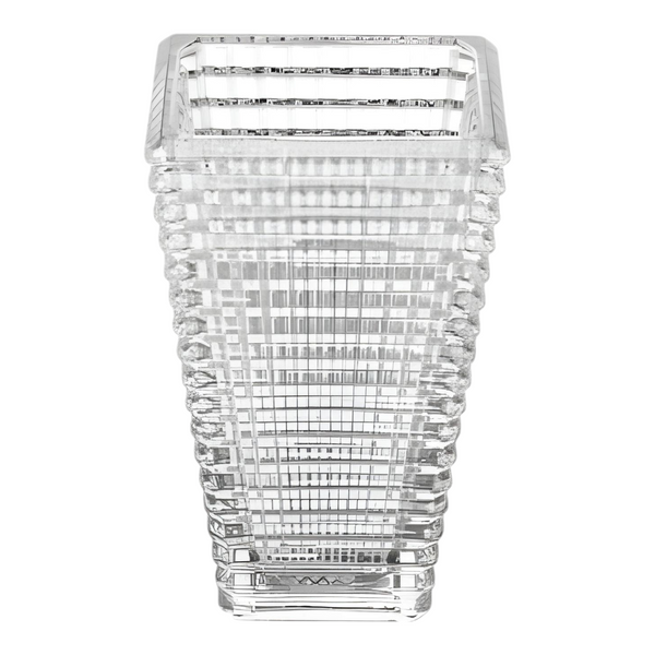 Deluxe Asscher Crystal Cut Glass Rectangular Decorative Wedding Centrepiece Vase