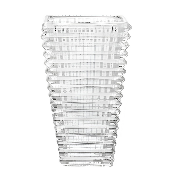 Deluxe Asscher Crystal Cut Glass Rectangular Decorative Wedding Centrepiece Vase