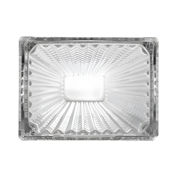 Deluxe Asscher Crystal Cut Glass Rectangular Decorative Wedding Centrepiece Vase