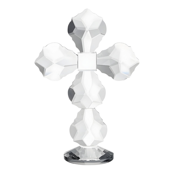 Clear Crystal Cut Glass Diamond Standing Religious Cross