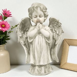 Standing Praying Angel Cherub Statue