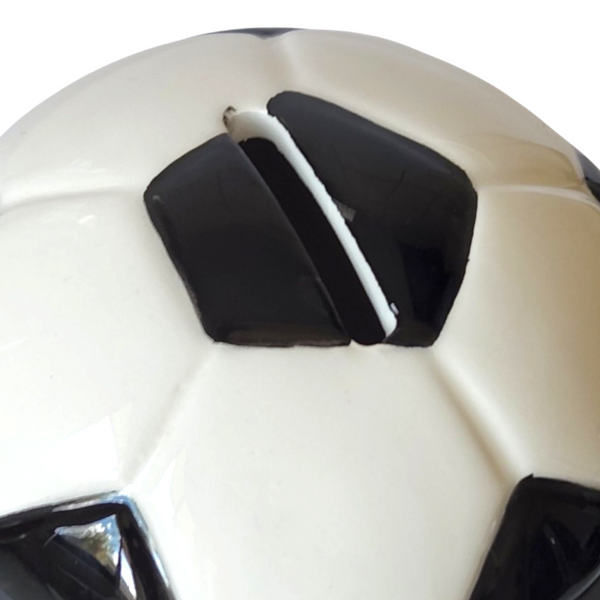 Children's Black & White Ceramic Soccer Ball Money Box