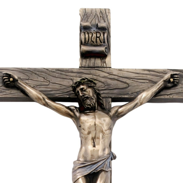 Veronese Bronze Jesus Christ On Crucifix Hanging Wall Display Cross