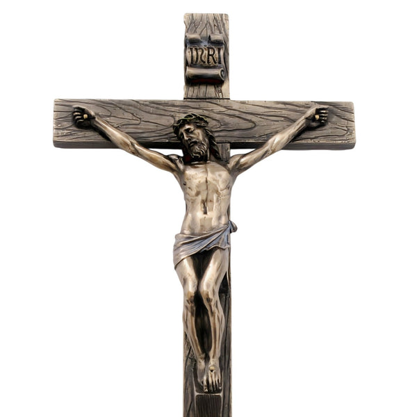 Veronese Bronze Jesus Christ On Crucifix Hanging Wall Display Cross