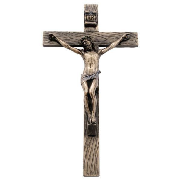 Veronese Bronze Jesus Christ On Crucifix Hanging Wall Display Cross