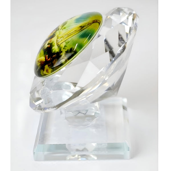 Catholic Crystal Cut Glass Our Lady Of Lourdes Religious Ornament