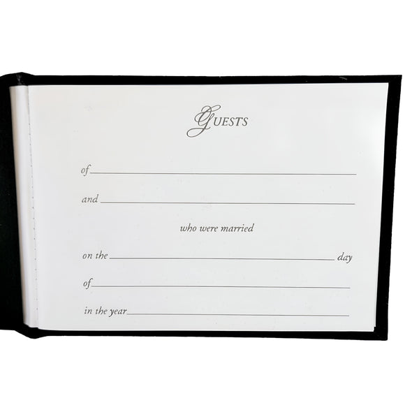 Silver Crystal Jewels Edge & Frame Wedding Guest Book in Gift Box