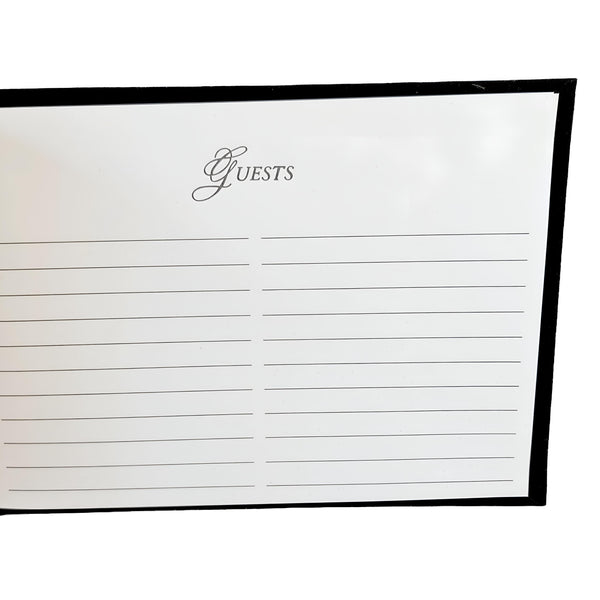 Silver Crystal Jewels Edge & Frame Wedding Guest Book in Gift Box