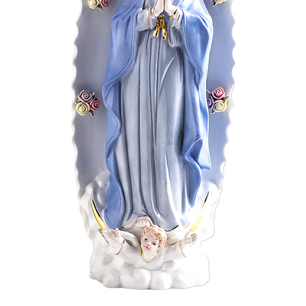 Holy Mother Mary with Flowers Ceramic Religious Statue