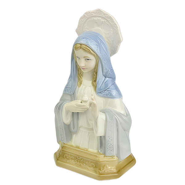 Holy Mother Mary with Halo Porcelain Religious Statue