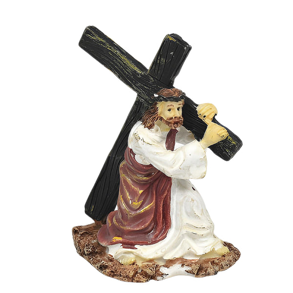 Mini Jesus Carrying the Cross Statue