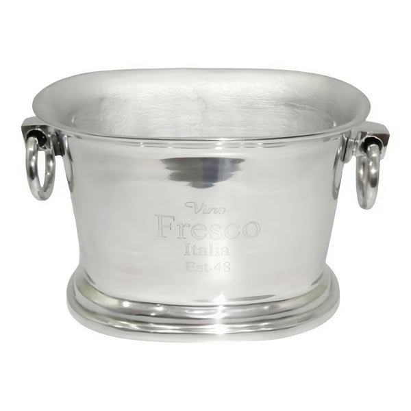 Silver Plated Vino Fresco Italia Champagne Ice Cooler Bucket with Handles