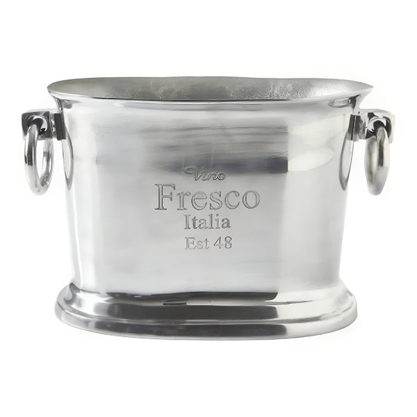 Silver Plated Vino Fresco Italia Champagne Ice Cooler Bucket with Handles
