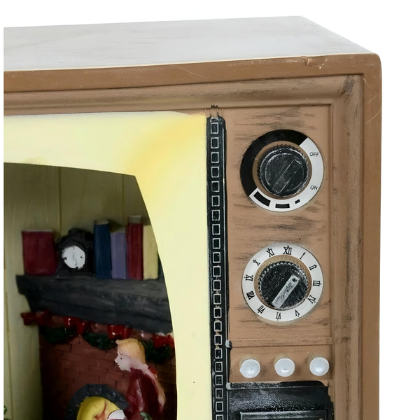 Musical LED Light Up Christmas TV Scene & Animated Moving Train