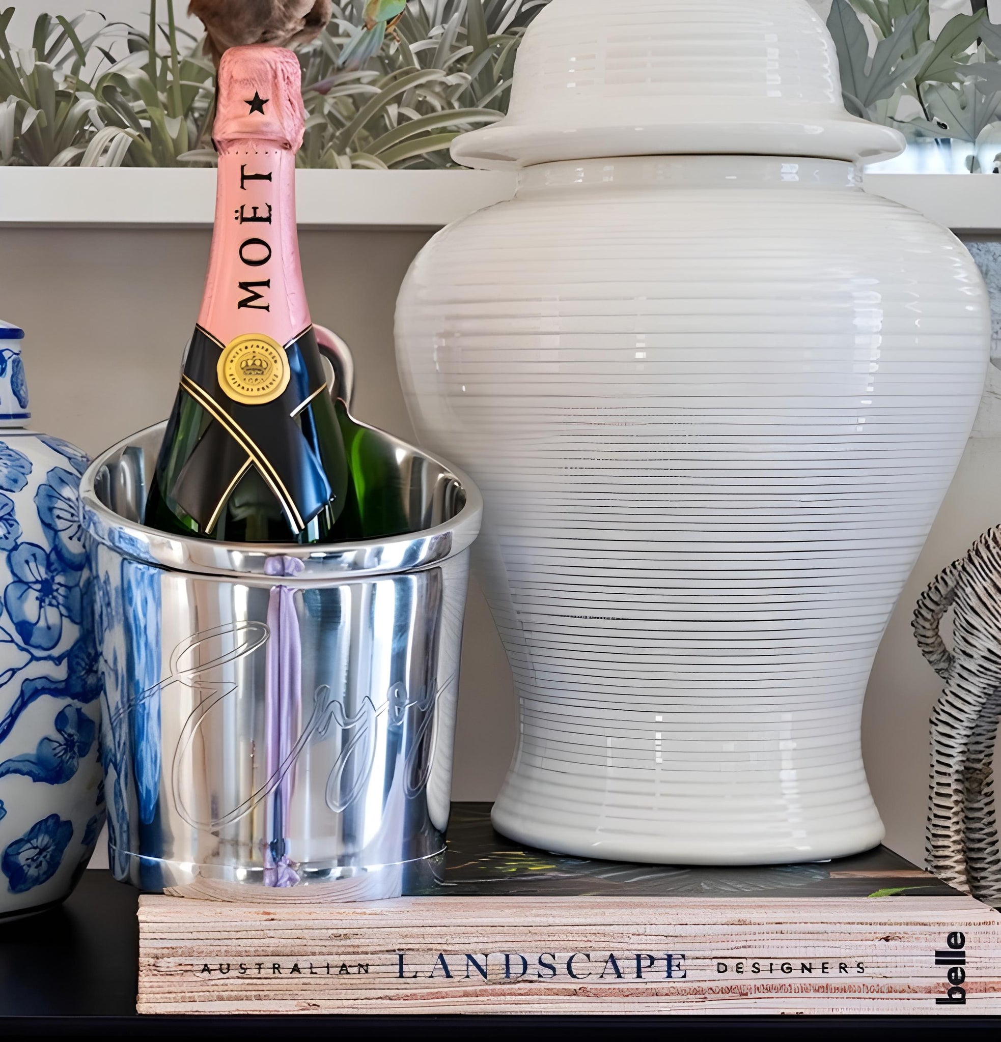 Silver Plated 'Enjoy' Single Bottle Champagne & Wine Ice Cooler Bucket
