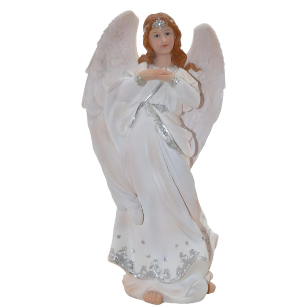 11 Piece Large Christmas Nativity Scene White & Silver Figurines Display Set- 61cm