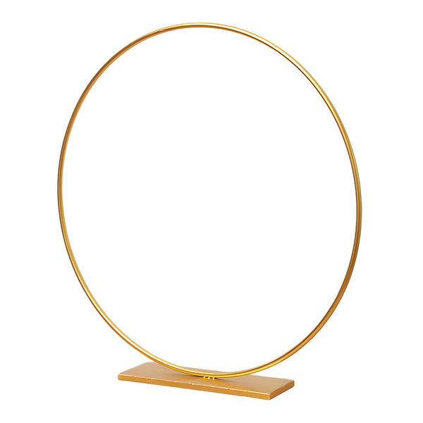 Gold Circle Table Hoop on Stand Flowers Centrepiece Display