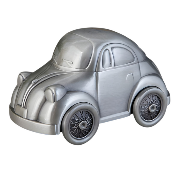 Children's Silver Pewter Car Money Box