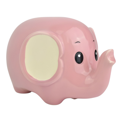 Children's Pink Ceramic Elephant Money Box