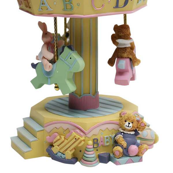 Children's Musical ABC Alphabet Rotating Carousel Merry Go Round
