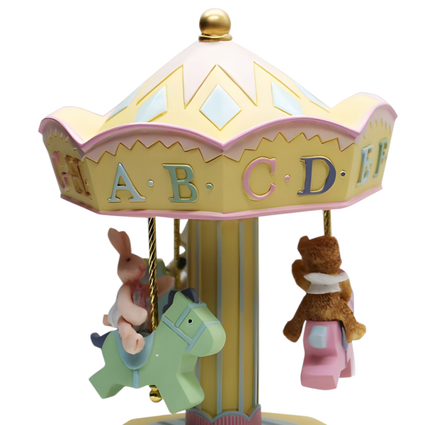 Children's Musical ABC Alphabet Rotating Carousel Merry Go Round