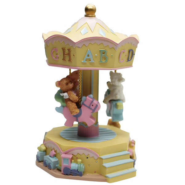 Children's Musical ABC Alphabet Rotating Carousel Merry Go Round