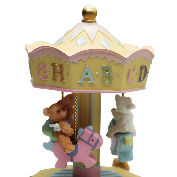 Children's Musical ABC Alphabet Rotating Carousel Merry Go Round