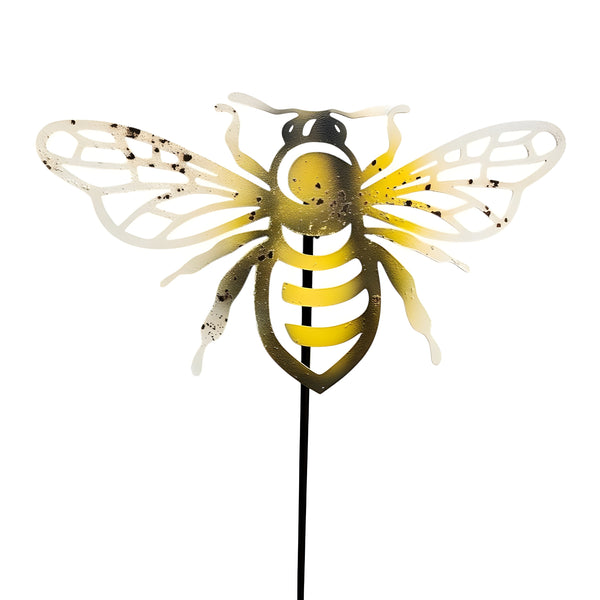 Set of 4 Coloured Outdoor Garden Bee Stakes