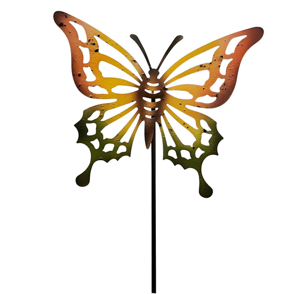 Set of 4 Coloured Outdoor Garden Butterfly Stakes