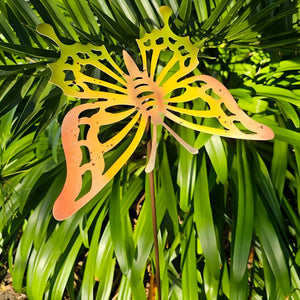 Set of 4 Coloured Outdoor Garden Butterfly Stakes