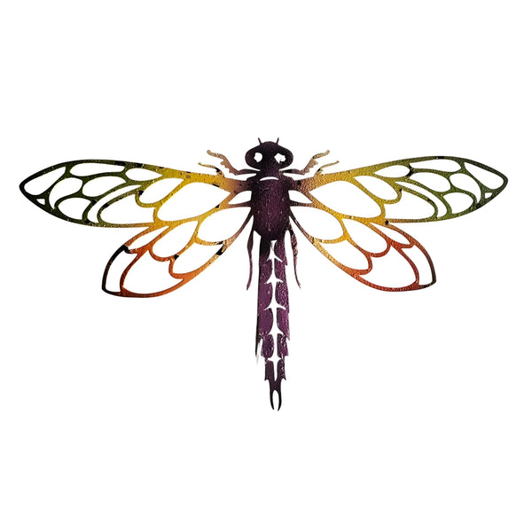 Set of 4 Coloured Outdoor Garden Dragonfly Stakes