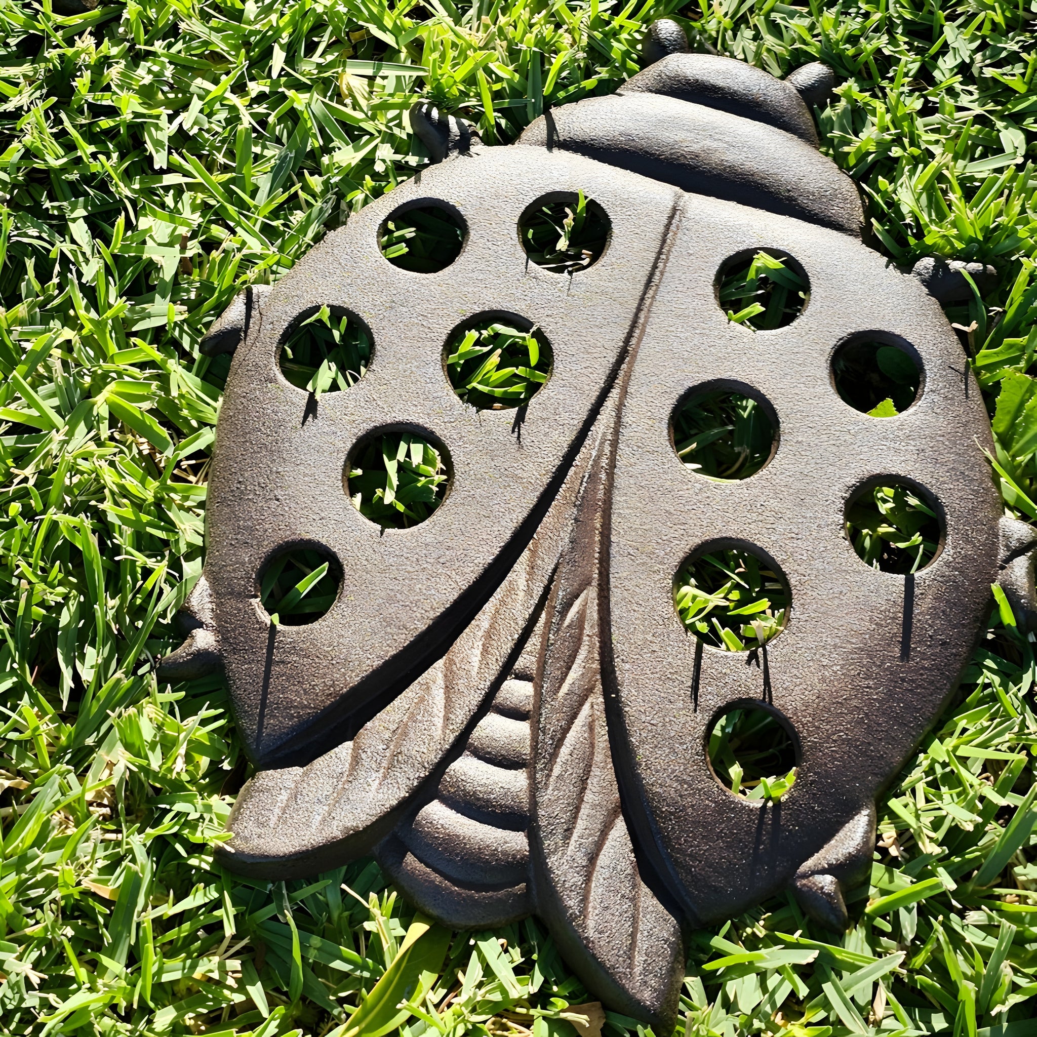Set of 4 Cast Iron Ladybug Garden Stepping Stones