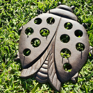 Set of 4 Cast Iron Ladybug Garden Stepping Stones