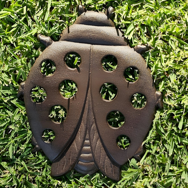 Set of 4 Cast Iron Ladybug Garden Stepping Stones