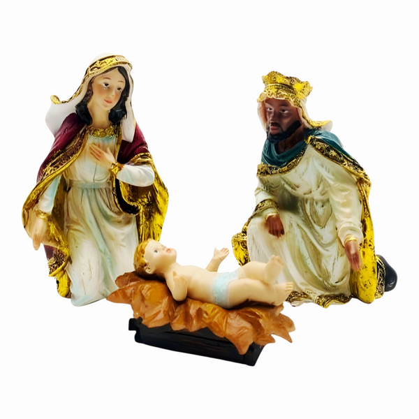 11 Piece Christmas Nativity Scene Colour Figurines Display Set- 30cm