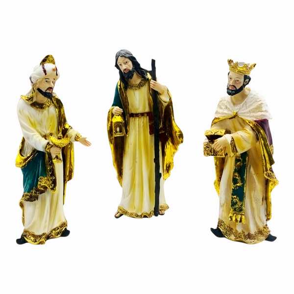 11 Piece Christmas Nativity Scene Colour Figurines Display Set- 30cm