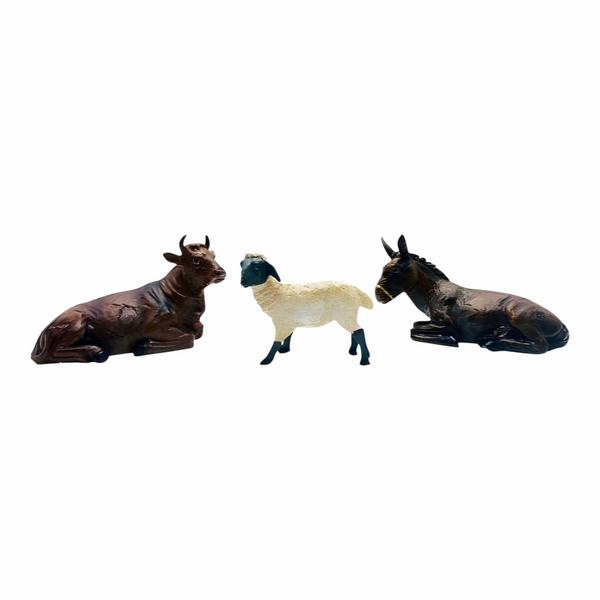 11 Piece Christmas Nativity Scene Colour Figurines Display Set- 30cm