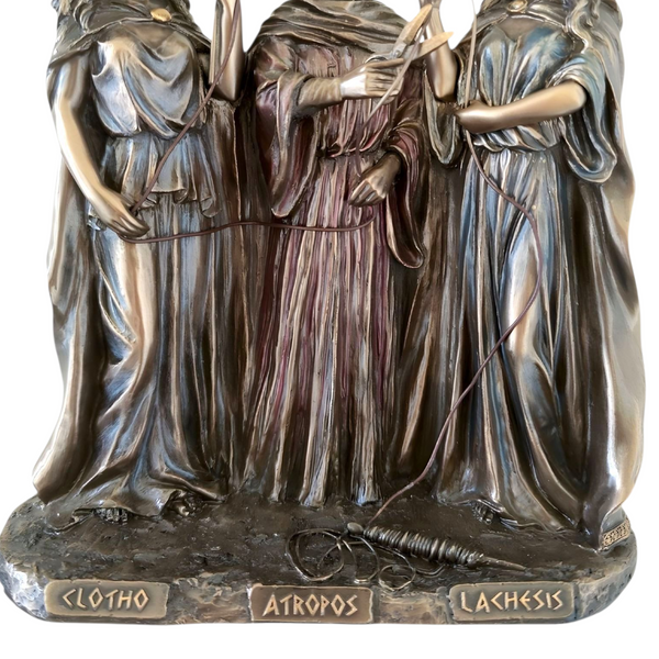 Verosene Bronze The Three Fates Of Destiny Greek Mythology Resin Statue Figurine