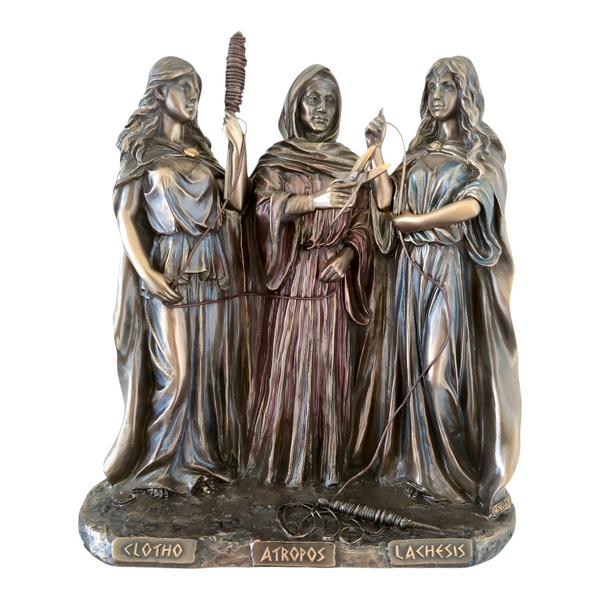 Verosene Bronze The Three Fates Of Destiny Greek Mythology Resin Statue Figurine