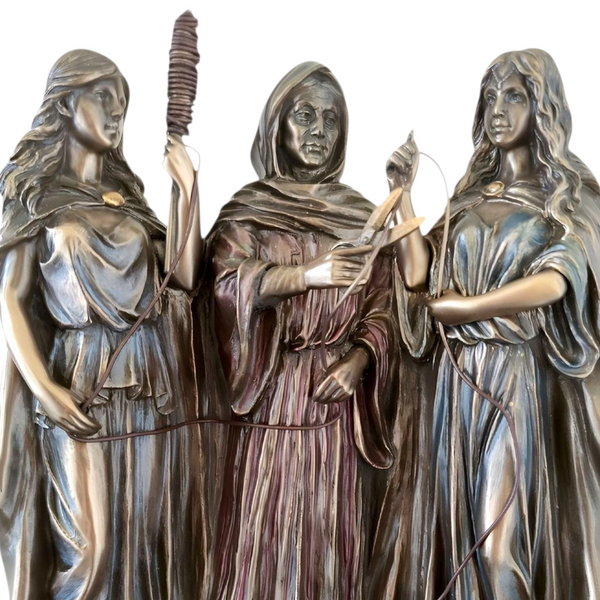 Verosene Bronze The Three Fates Of Destiny Greek Mythology Resin Statue Figurine
