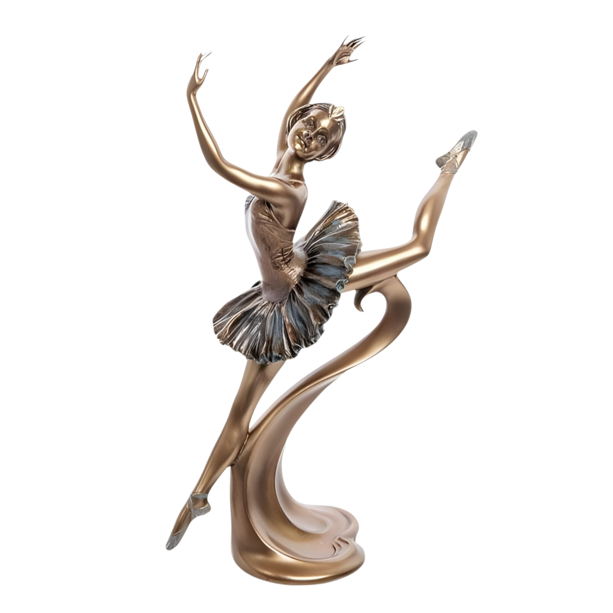 Veronese Cold Cast Bronze Dancing Ballerina Grand Jete Statue Figurine