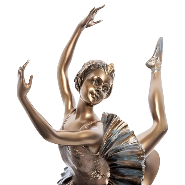 Veronese Cold Cast Bronze Dancing Ballerina Grand Jete Statue Figurine