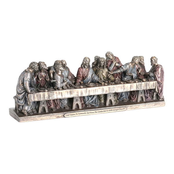 Verosene Bronze The Last Supper Religious Resin Statue Figurine- Leonardo Da Vinci
